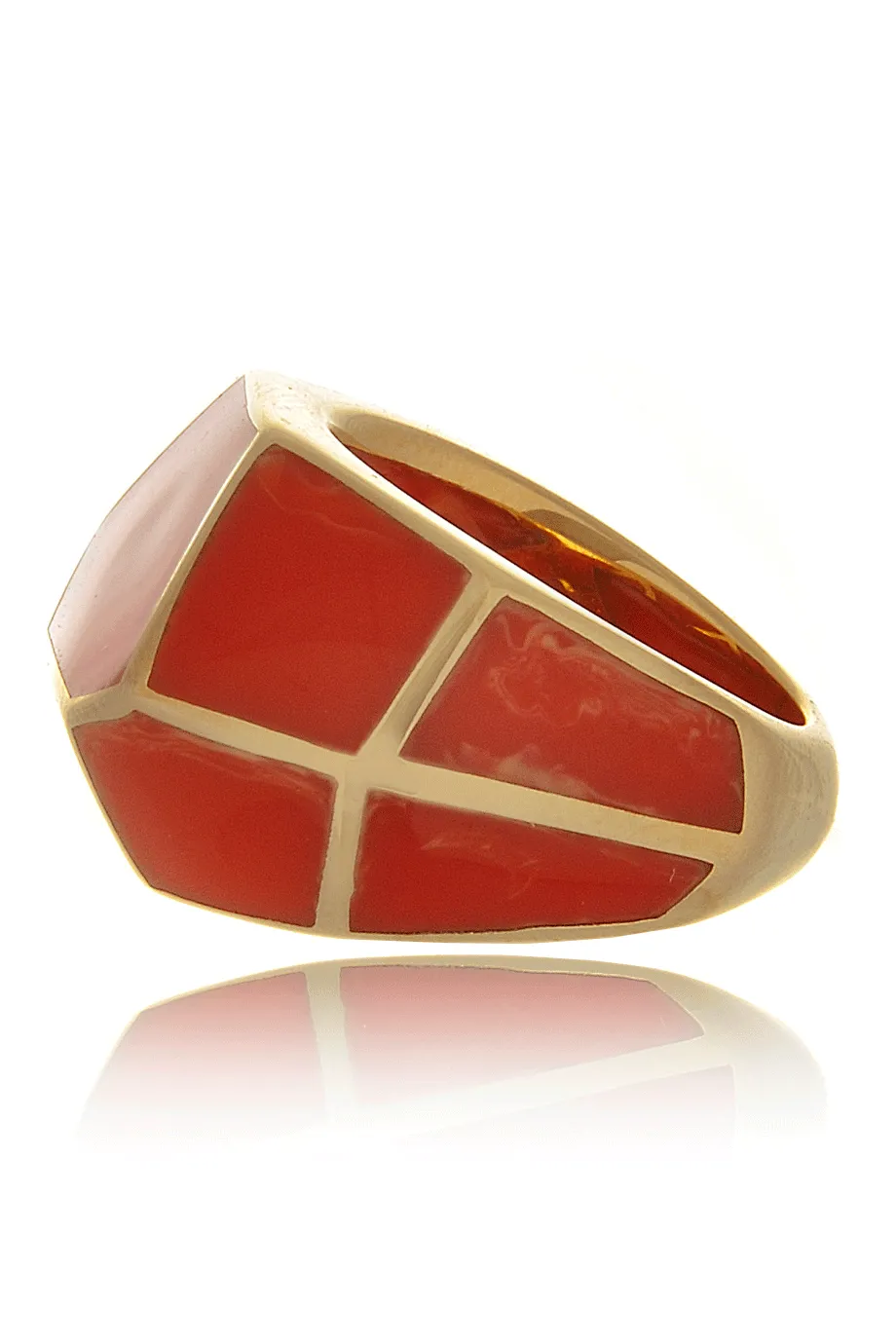 ISHARYA LOUVRE Coral Resin Ring