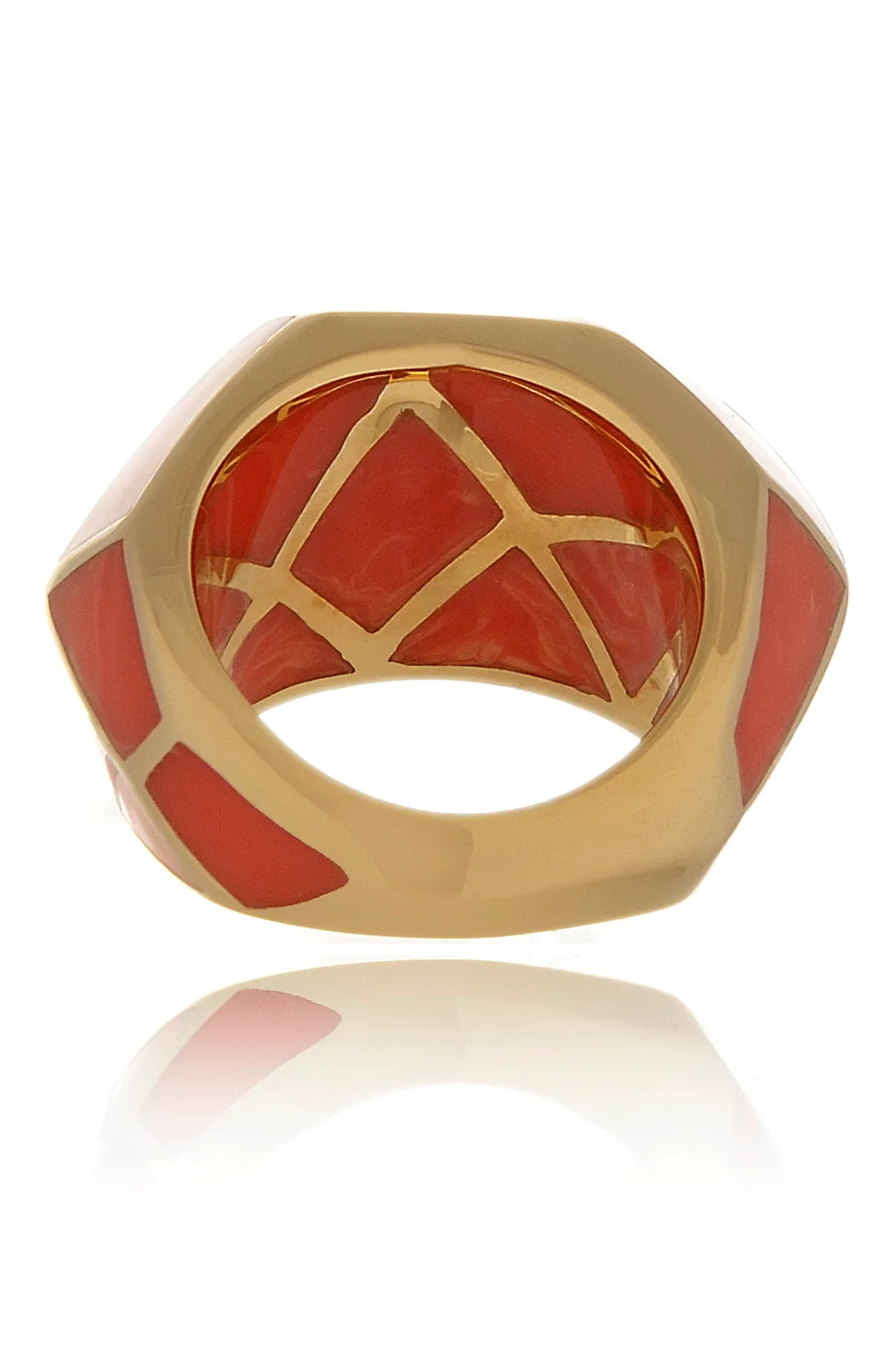 ISHARYA LOUVRE Coral Resin Ring