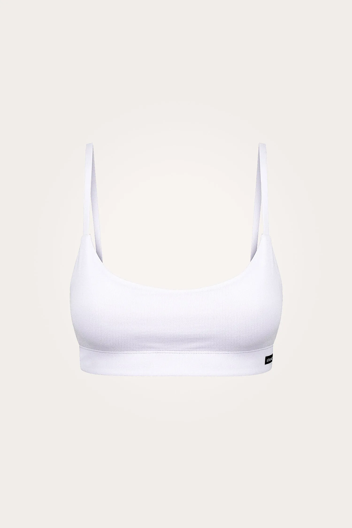 ISLA ORGANIC COTTON FINE STRAP CROP - IVORY