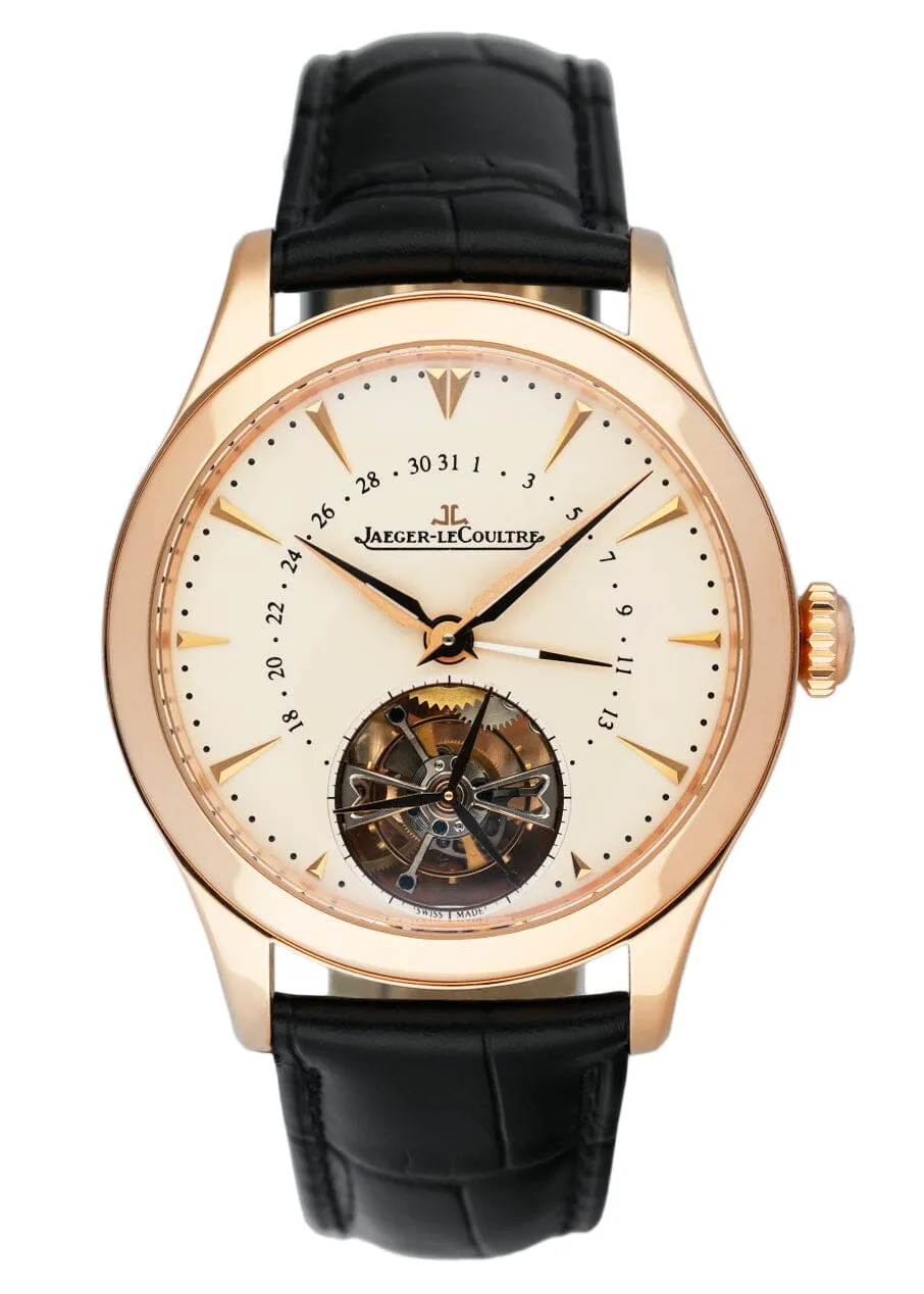 Jaeger Lecoultre Master Date Tourbillion Q1652410 Cream Dial Mens Watch Papers