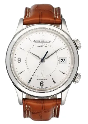 Jaeger Lecoutre Master Memovox Q1418430 Silver Dial Mens Watch Box Pappers