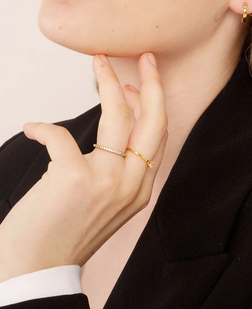 Jennifer Classic CZ 14k Gold Eternity Ring