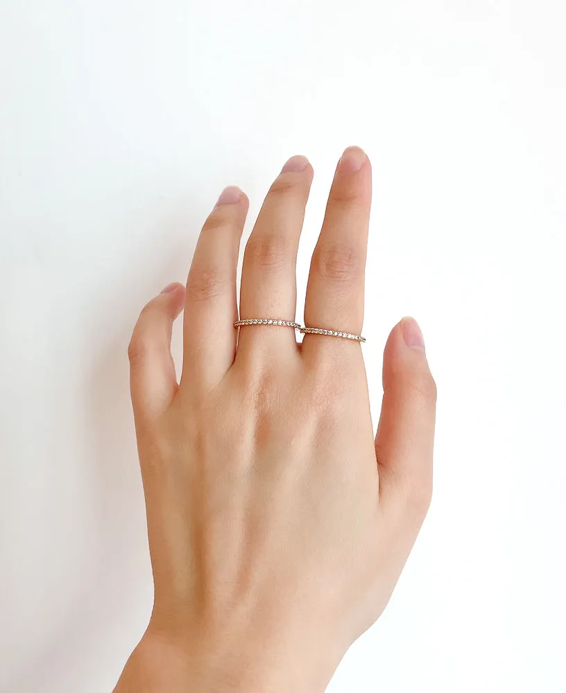 Jennifer Classic CZ 14k Gold Eternity Ring