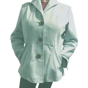 JERRY LEWIS CLASSIC LUXURIES SKY BLUE LEATHER JACKET SIZE LARGE