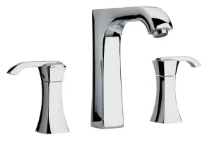 Jewel Faucets Chrome Two Lever Handle Roman Tub Faucet With Arched Spout 11102