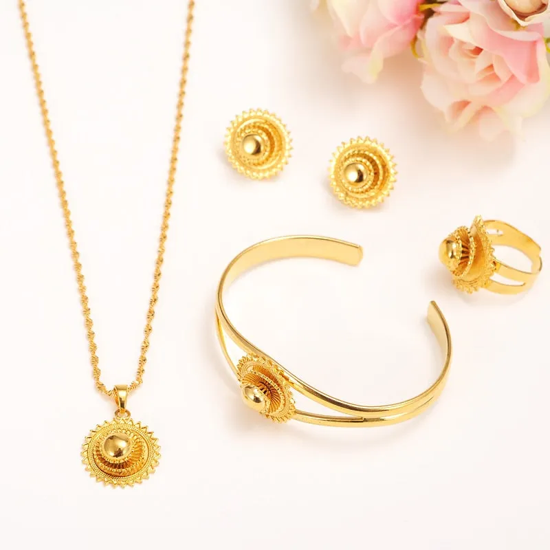 Jill Scott 18 k Fine Gold Jewelry Set