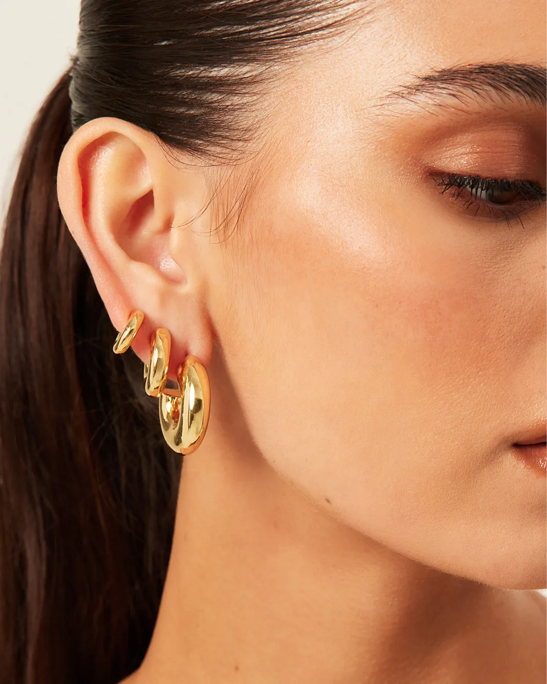 JULIETTE EARRINGS 3 PACK  - GOLD PLATED 18K
