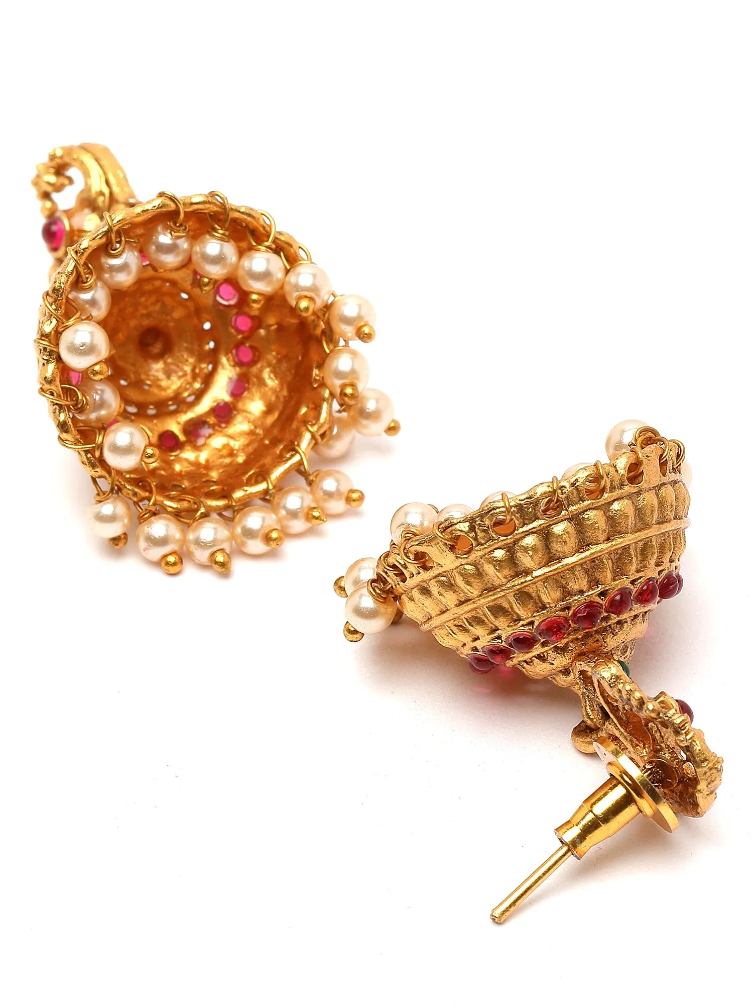 Karatcart Gold Plated Mata Laxmi Temple Jewellery Set for Women