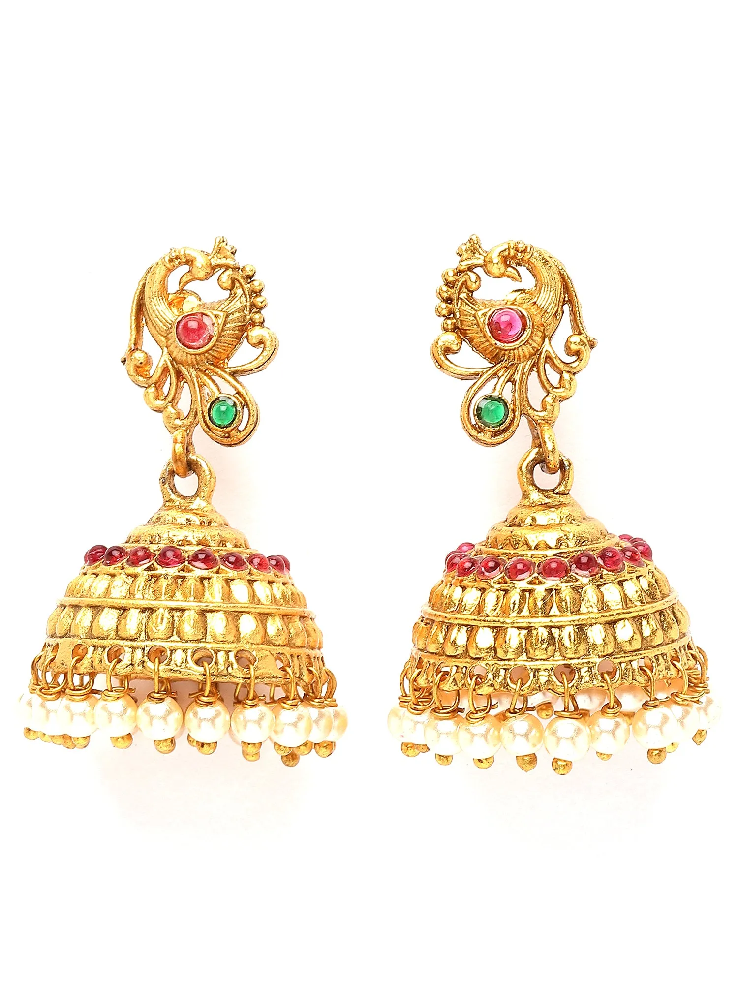 Karatcart Gold Plated Mata Laxmi Temple Jewellery Set for Women
