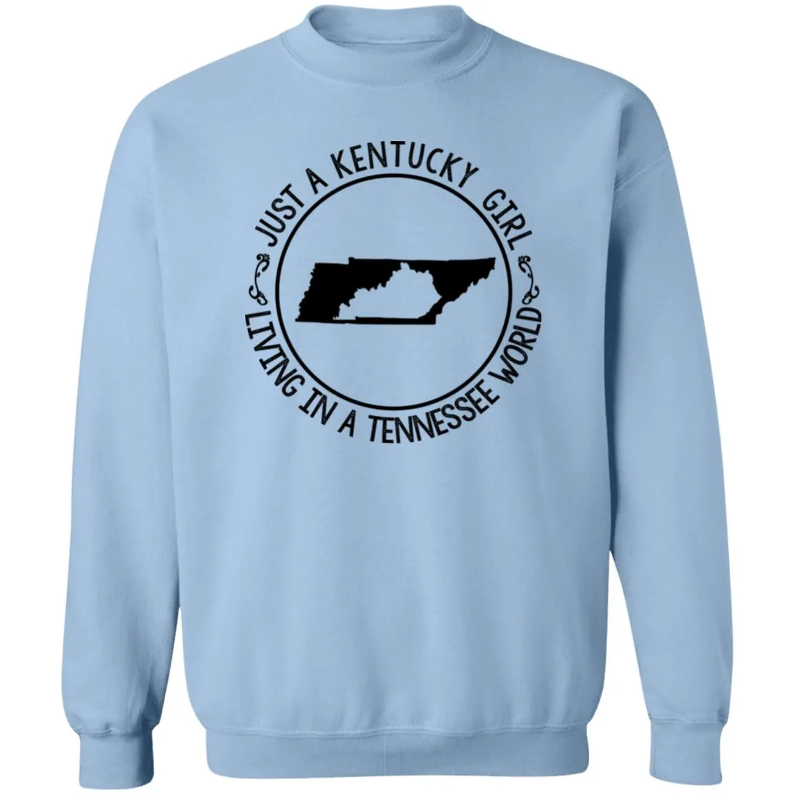 Kentucky Girl Living In Tennessee World Hoodie