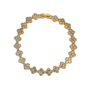 Knight and Day Gia Gold Tennis Bracelet P532BKU