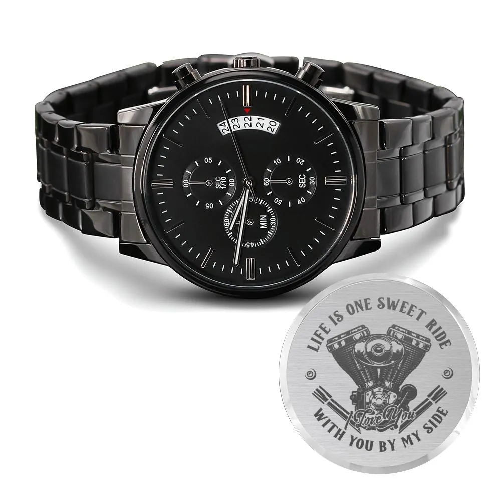 Life is one sweet ride Engraved Gift Watch