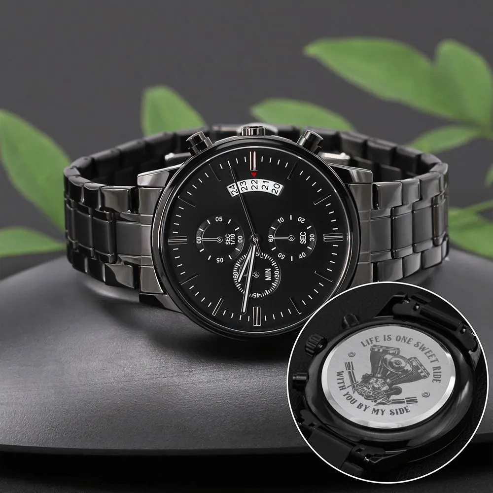 Life is one sweet ride Engraved Gift Watch