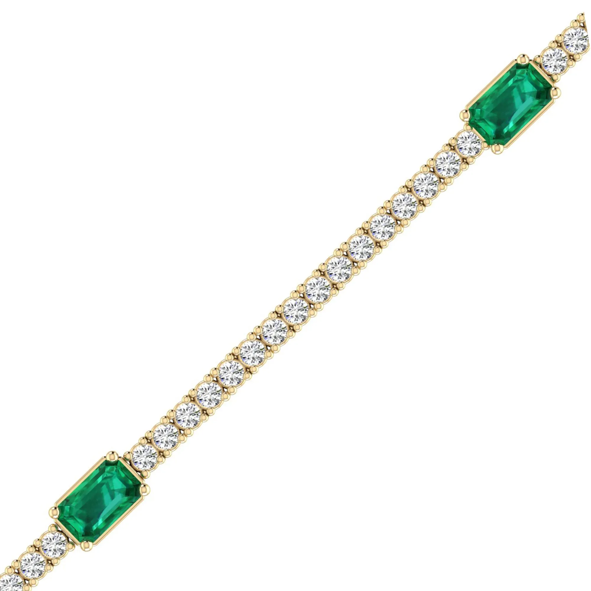 Livy Emerald and Diamond Fashion Tennis Bracelet