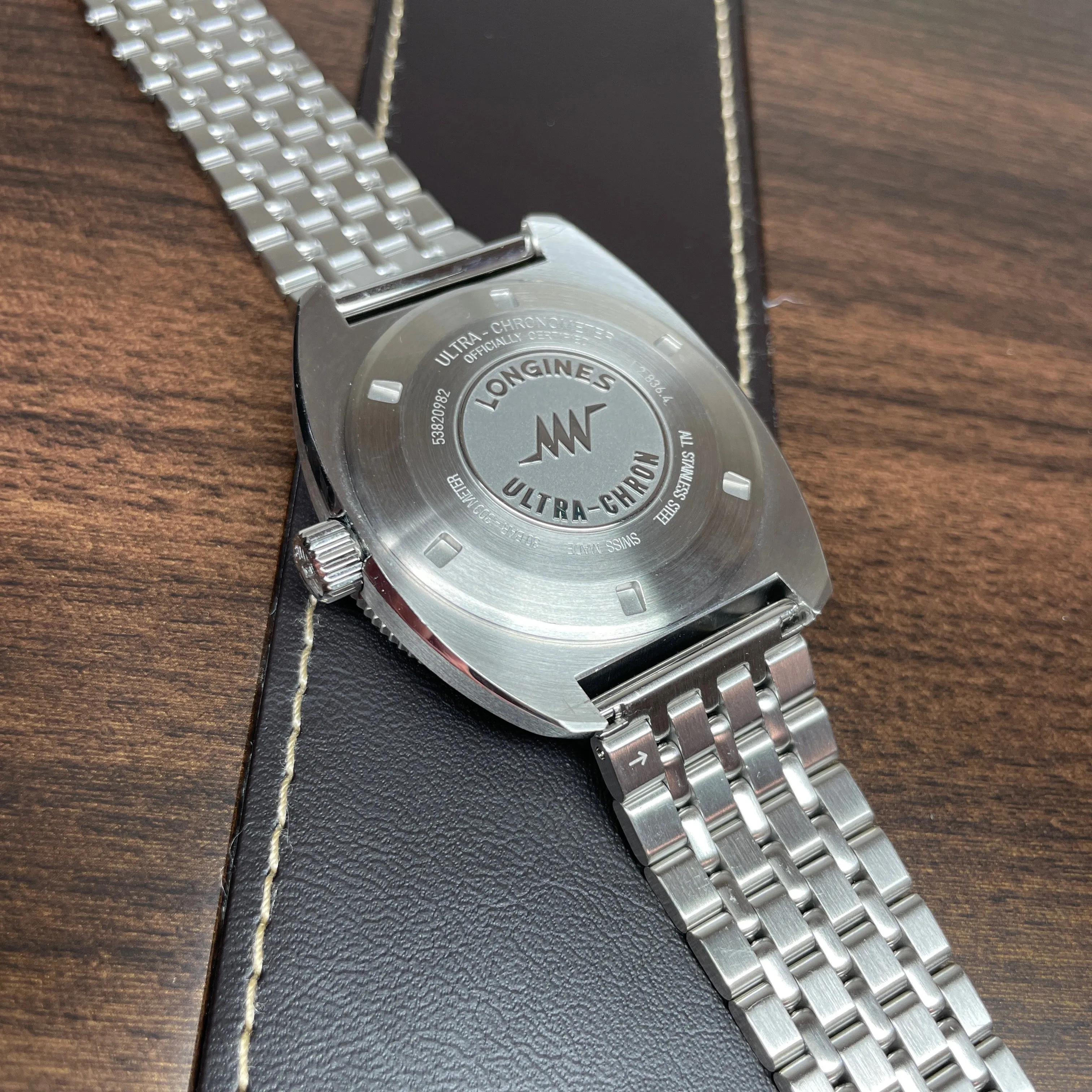 Longines Ultra-Chron Black Red Steel Watch L28364526