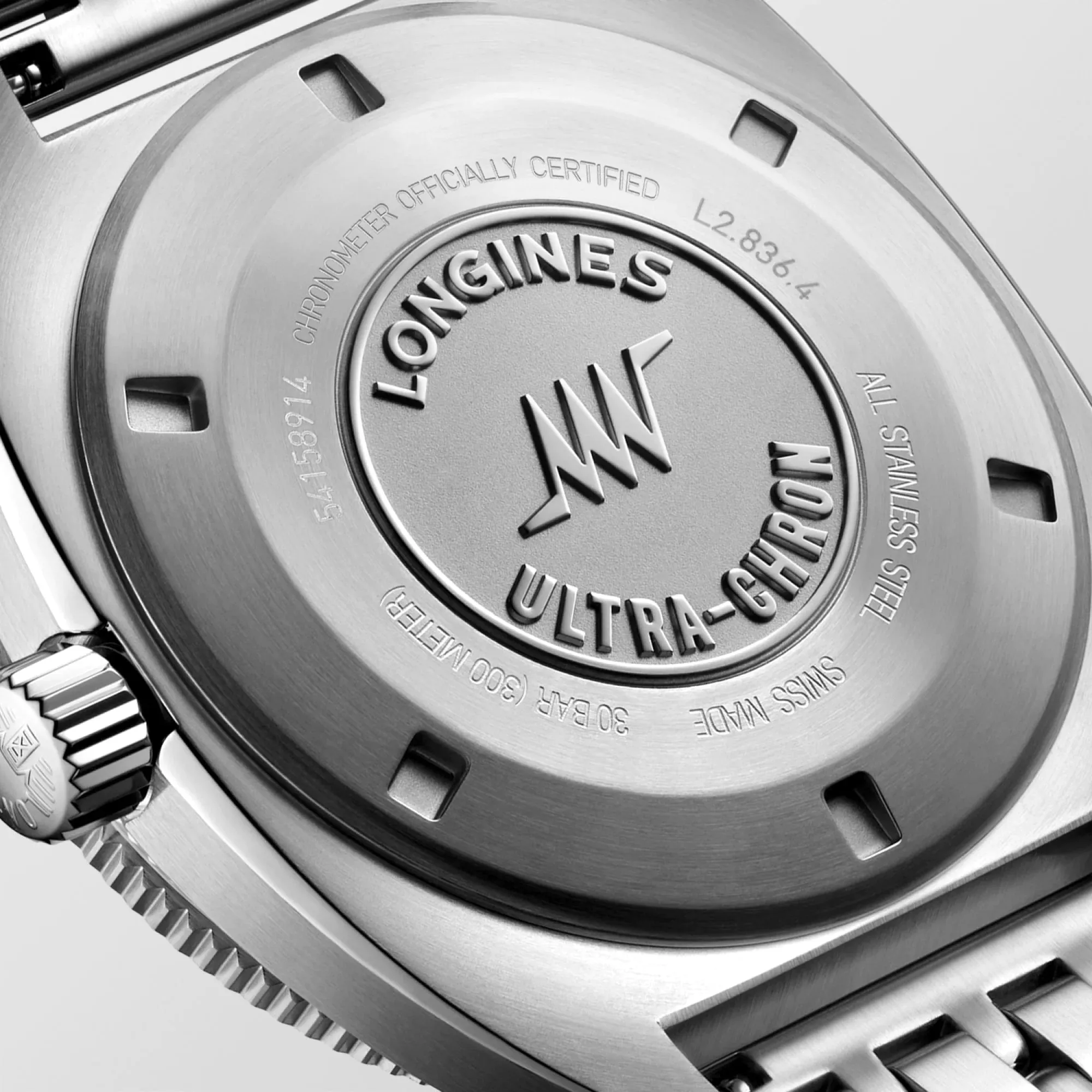 Longines Ultra-Chron Black Red Steel Watch L28364526