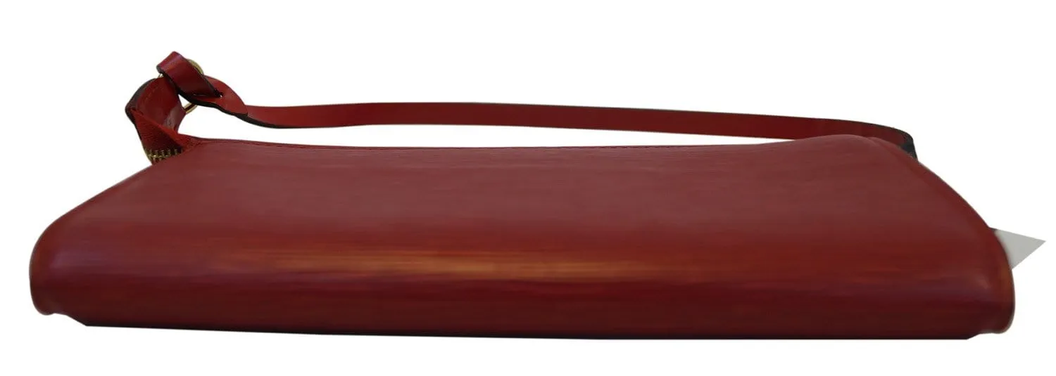 LOUIS VUITTON Epi Leather Red Pochette Accessories Pouch