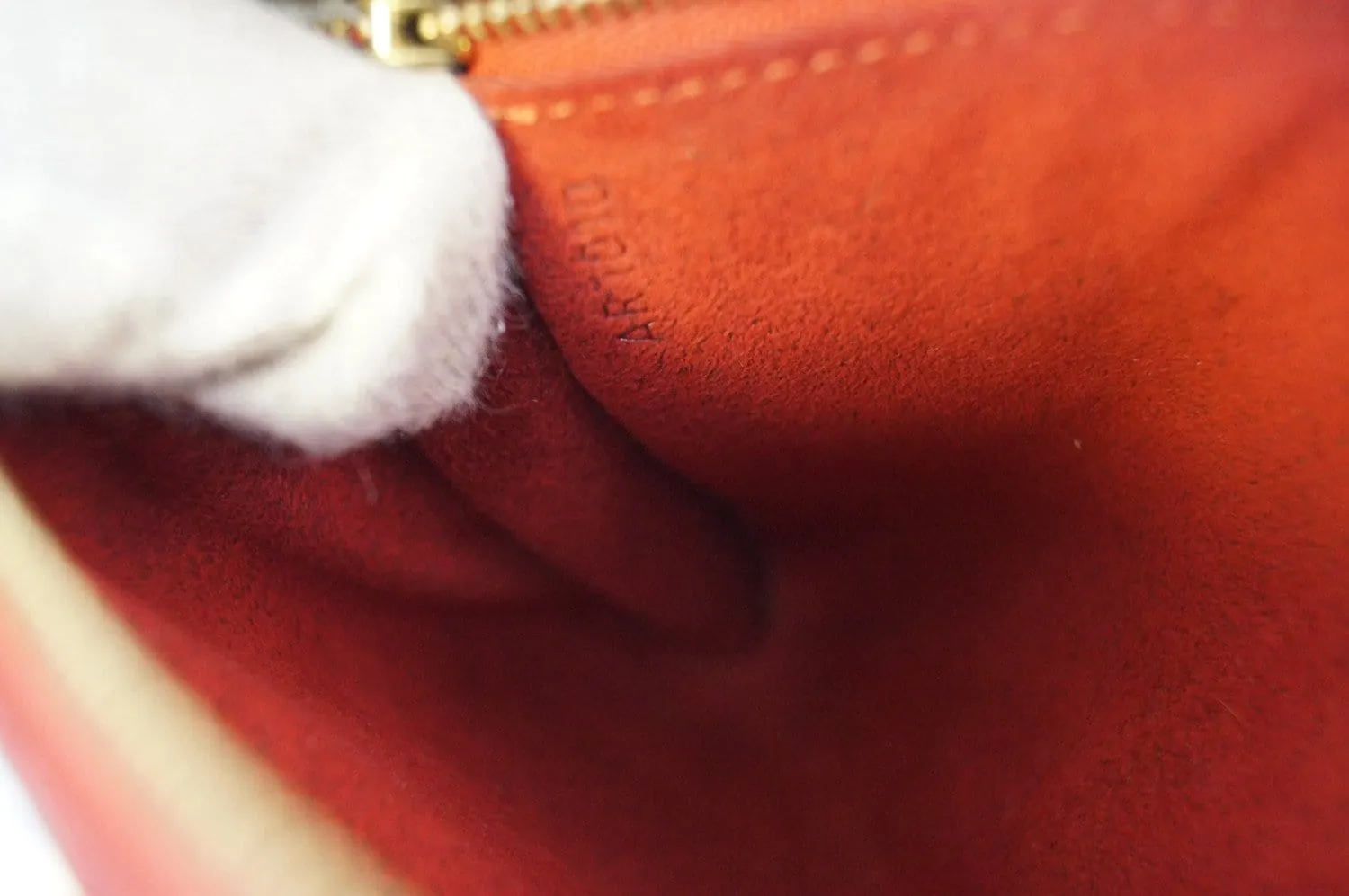 LOUIS VUITTON Epi Leather Red Pochette Accessories Pouch