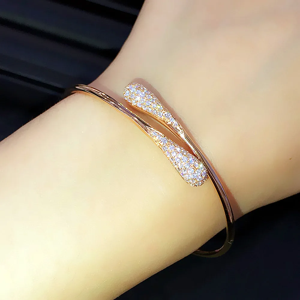 Luxury Diamond Wrap Cuff Bangle