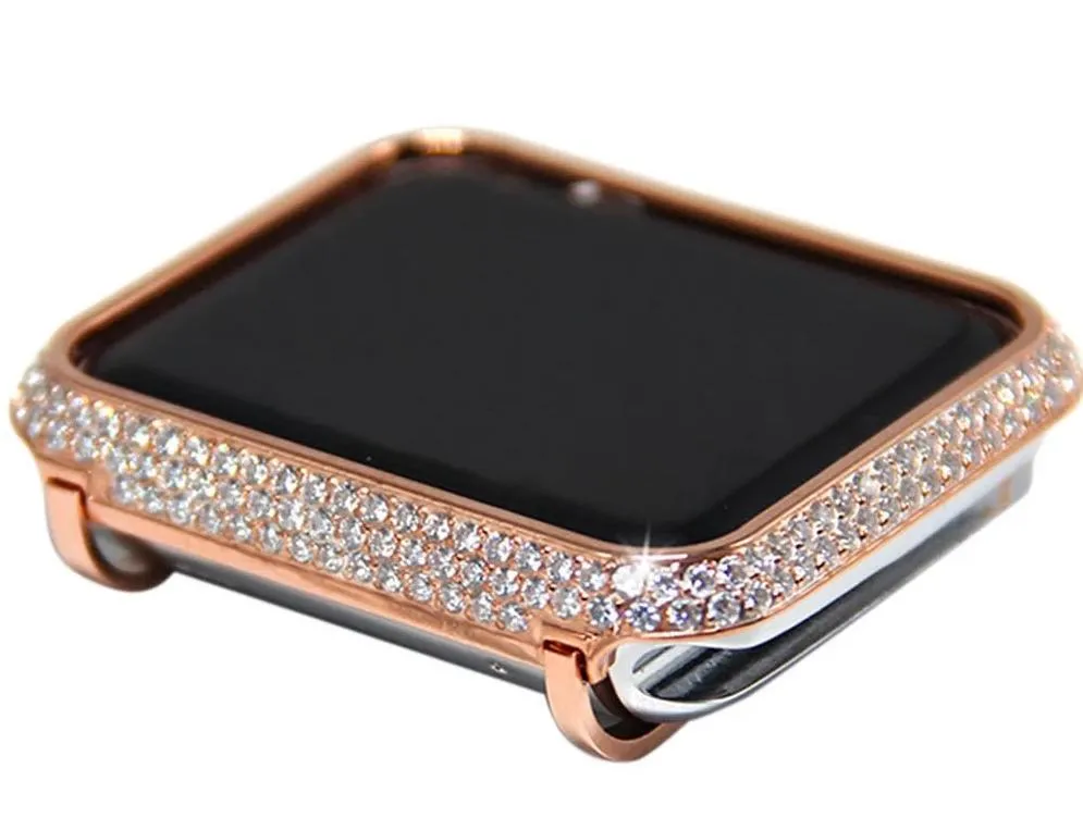 Luxury Rhinestone Watch Band & Case For Apple Watch