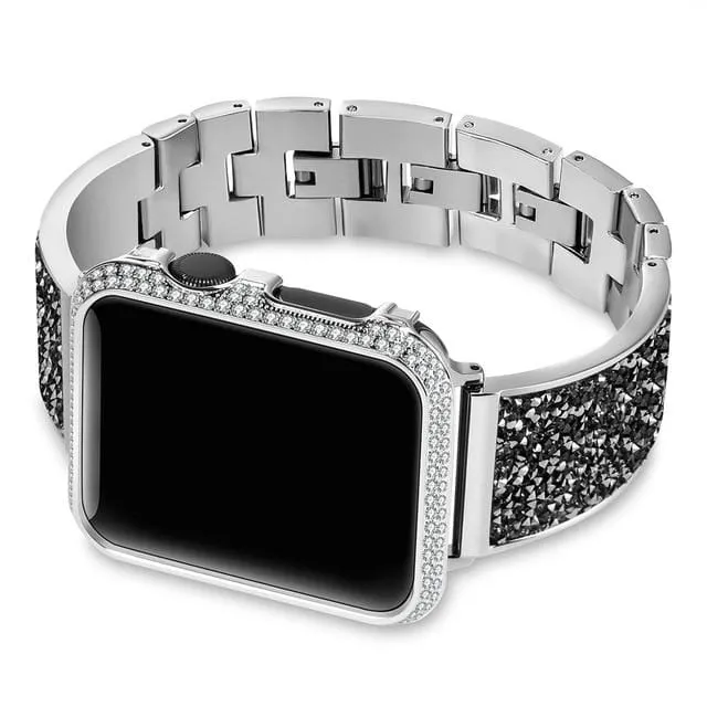 Luxury Rhinestone Watch Band & Case For Apple Watch