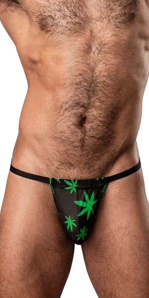 Male Power 450-294 Hazy Dayz Posing Strap Pot Leaf