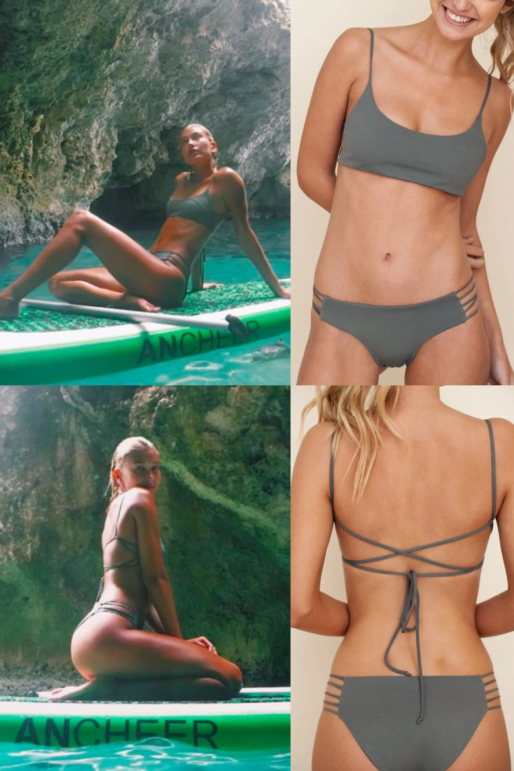 MANU Bikini Top Metallic Lavender