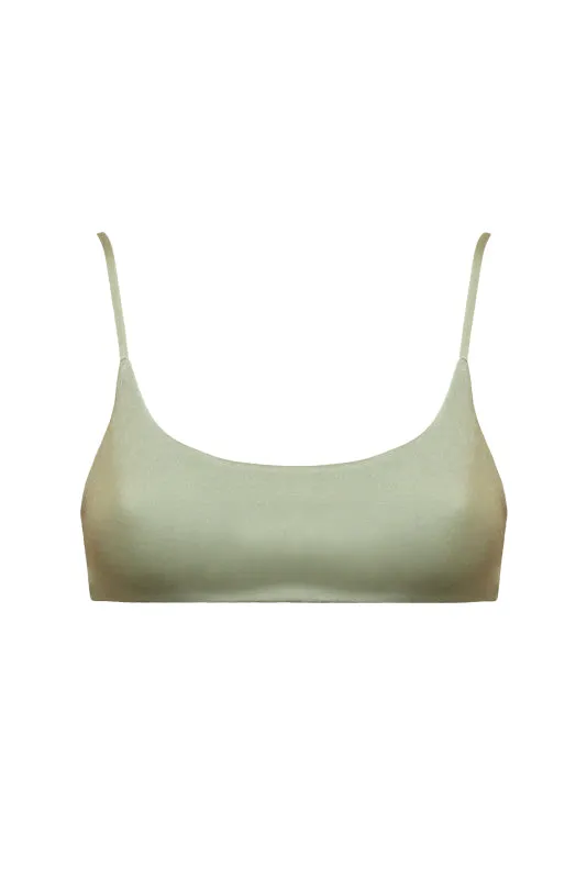 MANU Bikini Top Metallic Moss