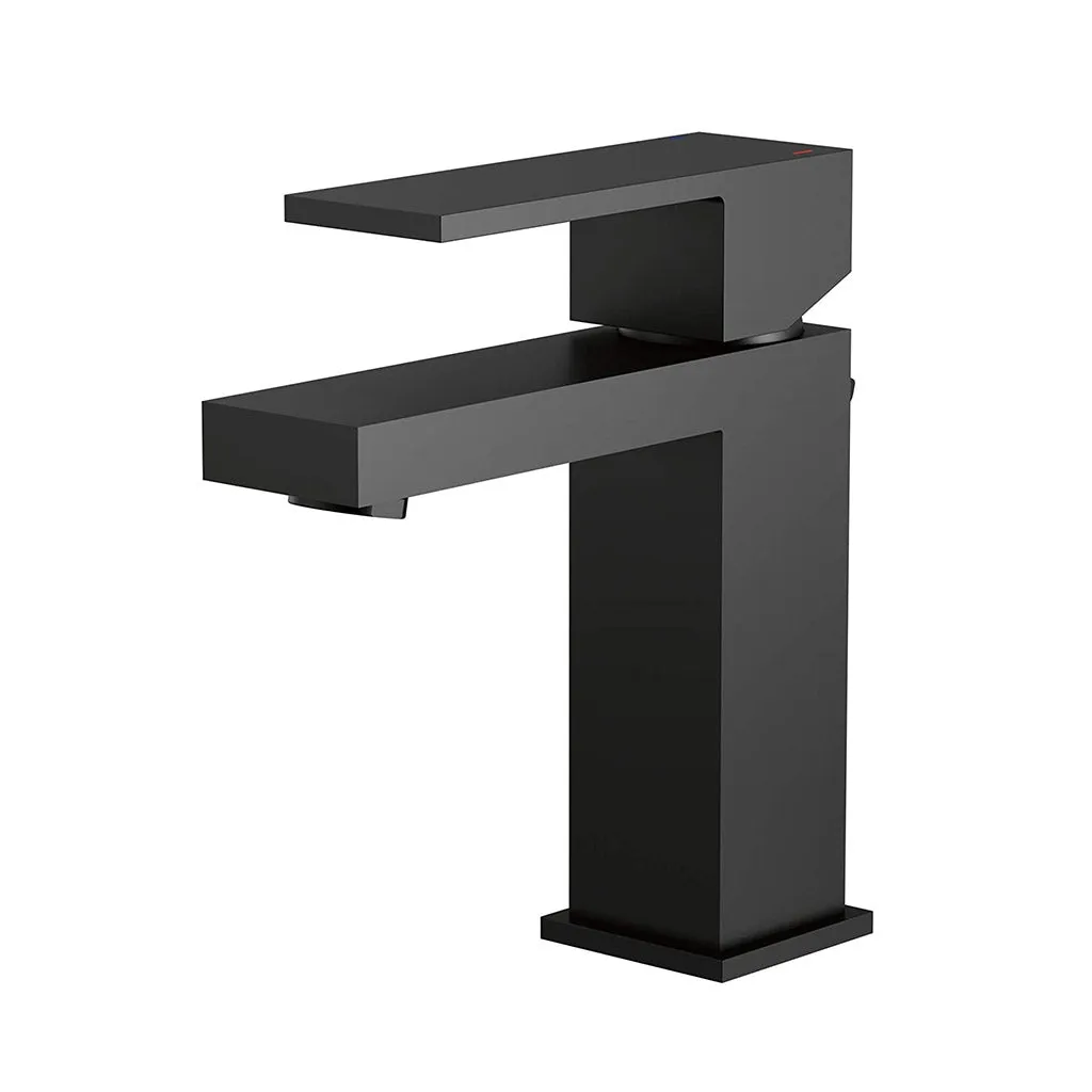Mason Bathroom Faucet - Single Hole - 6" Brass/Matt Black (Final Sale)