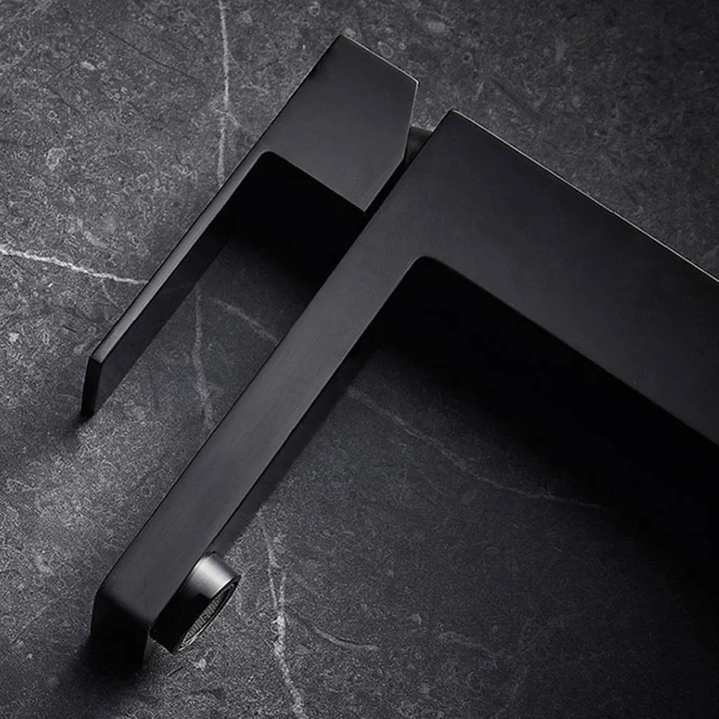 Mason Bathroom Faucet - Single Hole - 6" Brass/Matt Black (Final Sale)