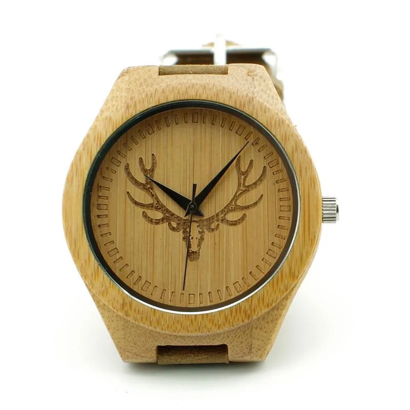 Men's Buck Engraved Watch