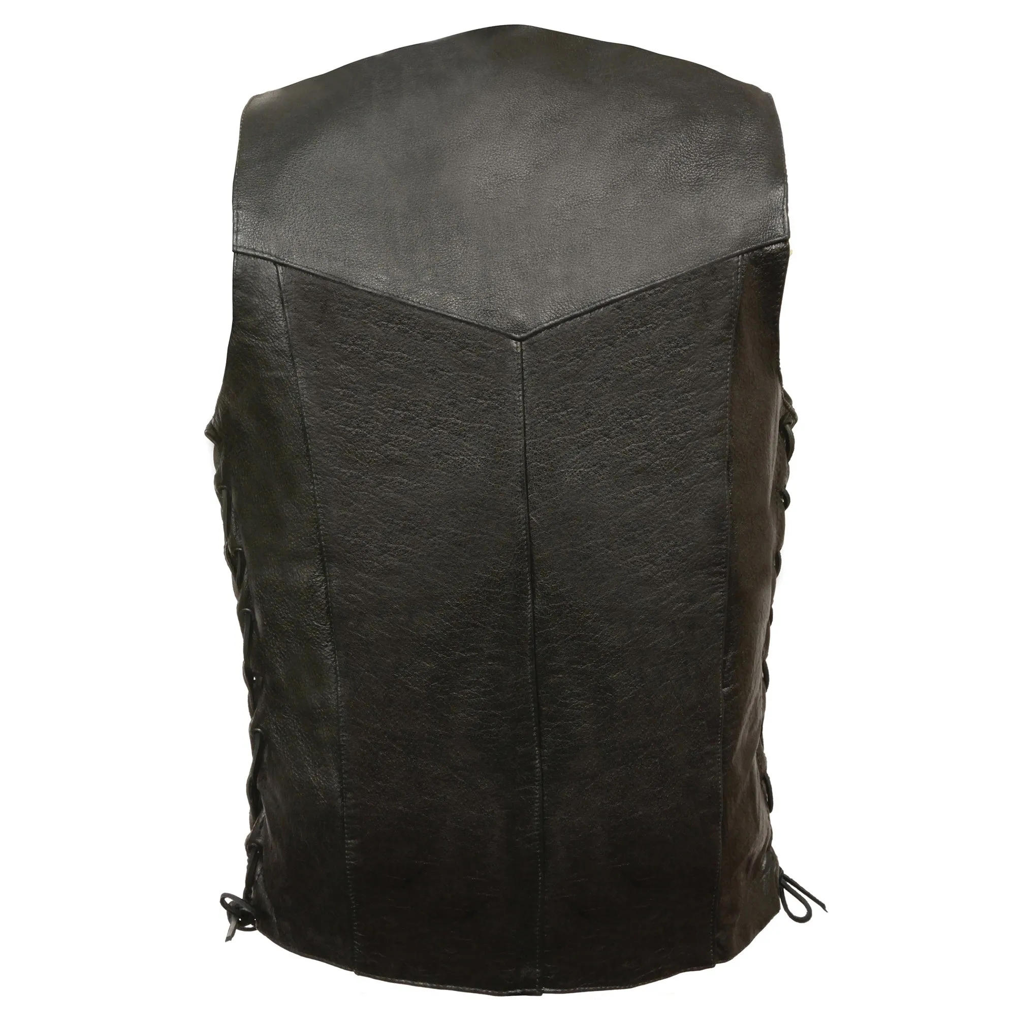 Men's Classic Side Lace Biker Vest Tall