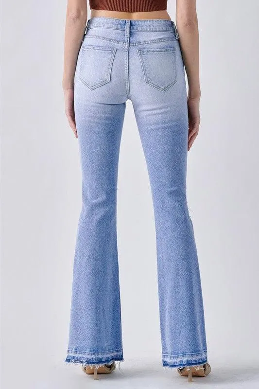 Mid Rise Super Flare with Released Hem
