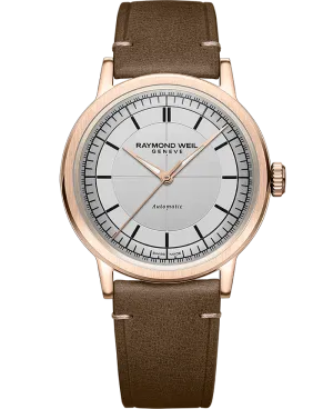 Millesime Automatic Men's Brown Leather Strap Watch