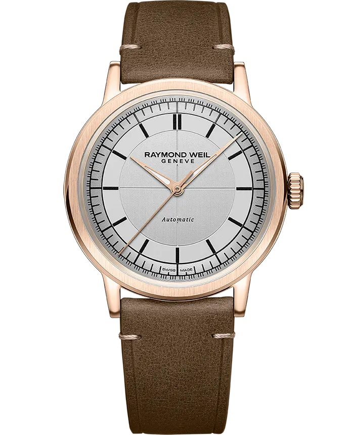 Millesime Automatic Men's Brown Leather Strap Watch