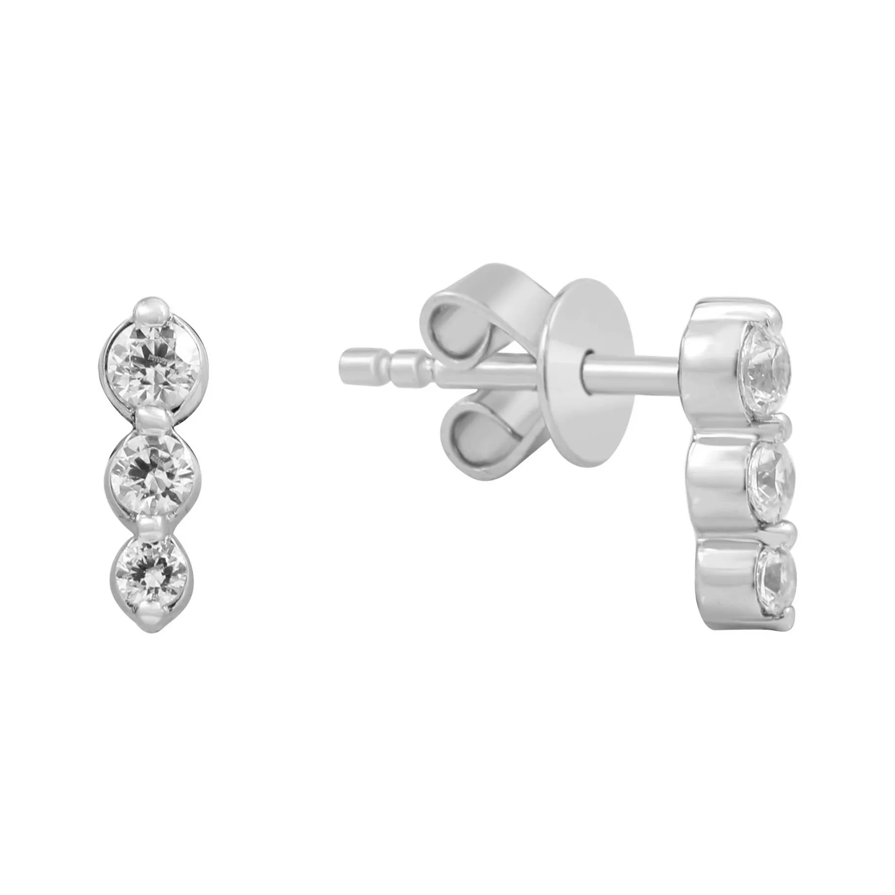Miniature Trio Diamond Earrings