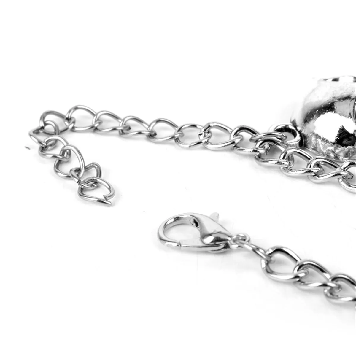Multicolor Acrylic & Silver-Plated 'I Want To Believe' Alien Charm Bracelet