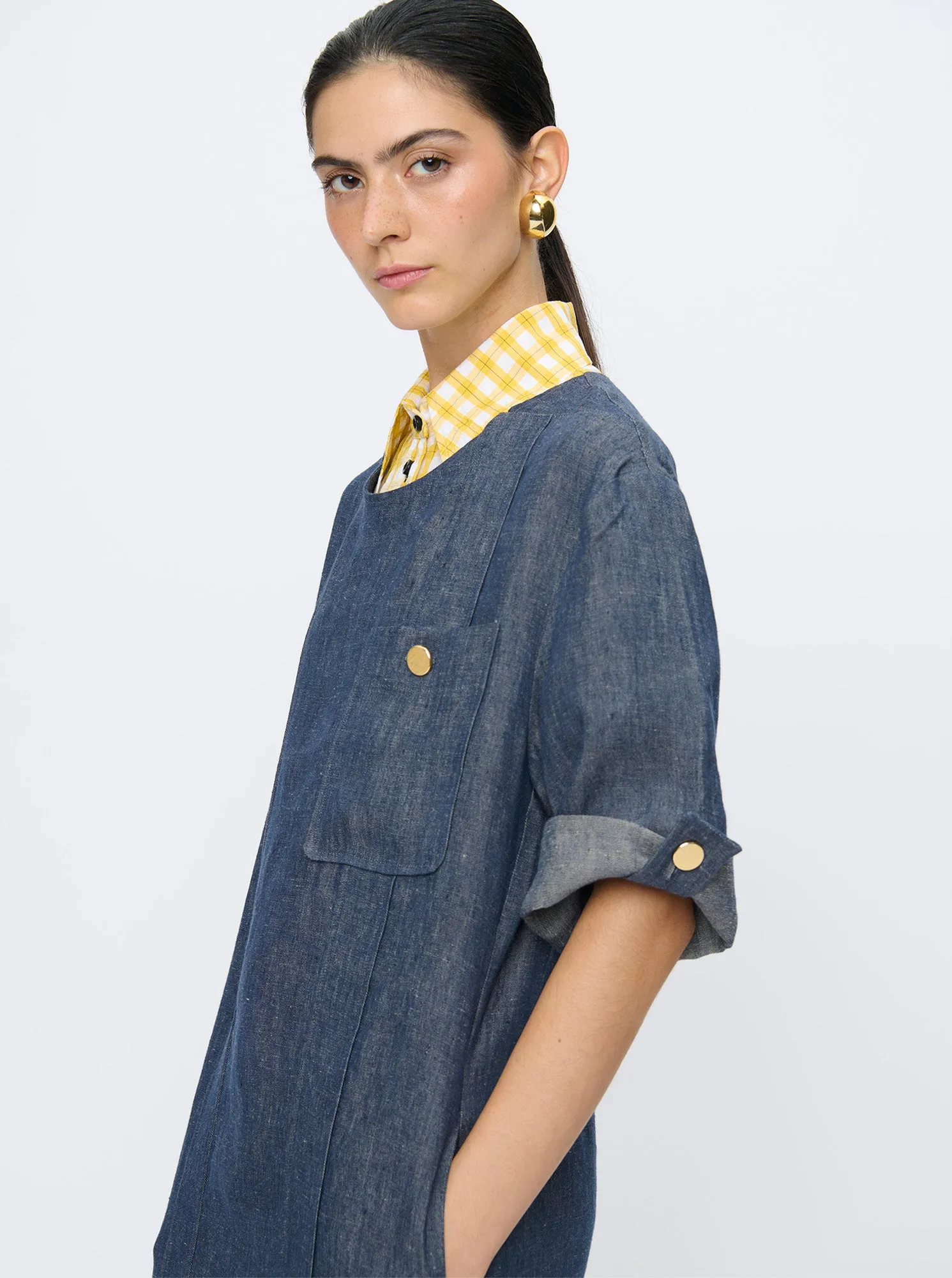 NADEGE Tunic dress Indigo