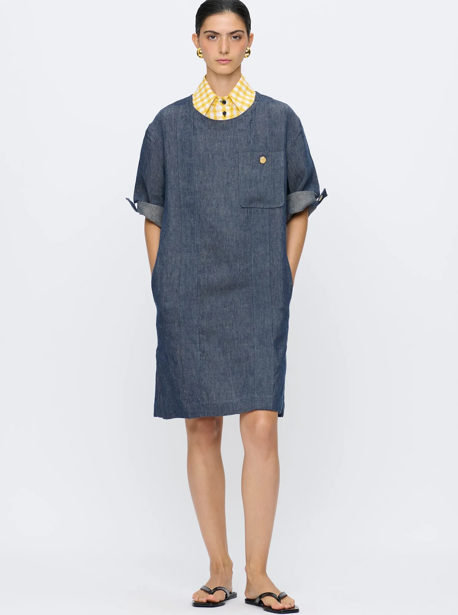 NADEGE Tunic dress Indigo