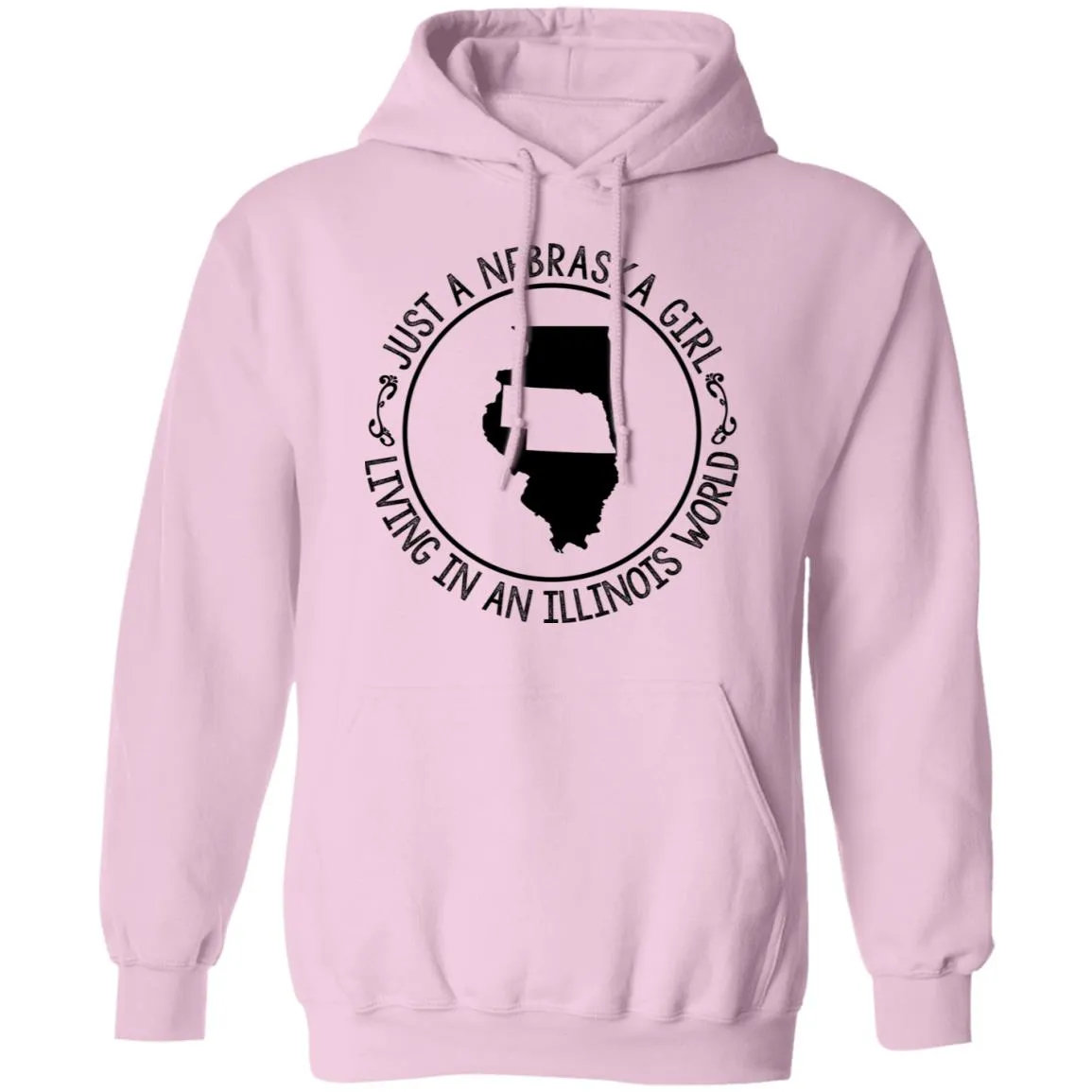 Nebraska Girl Living In Illinois World T-Shirt
