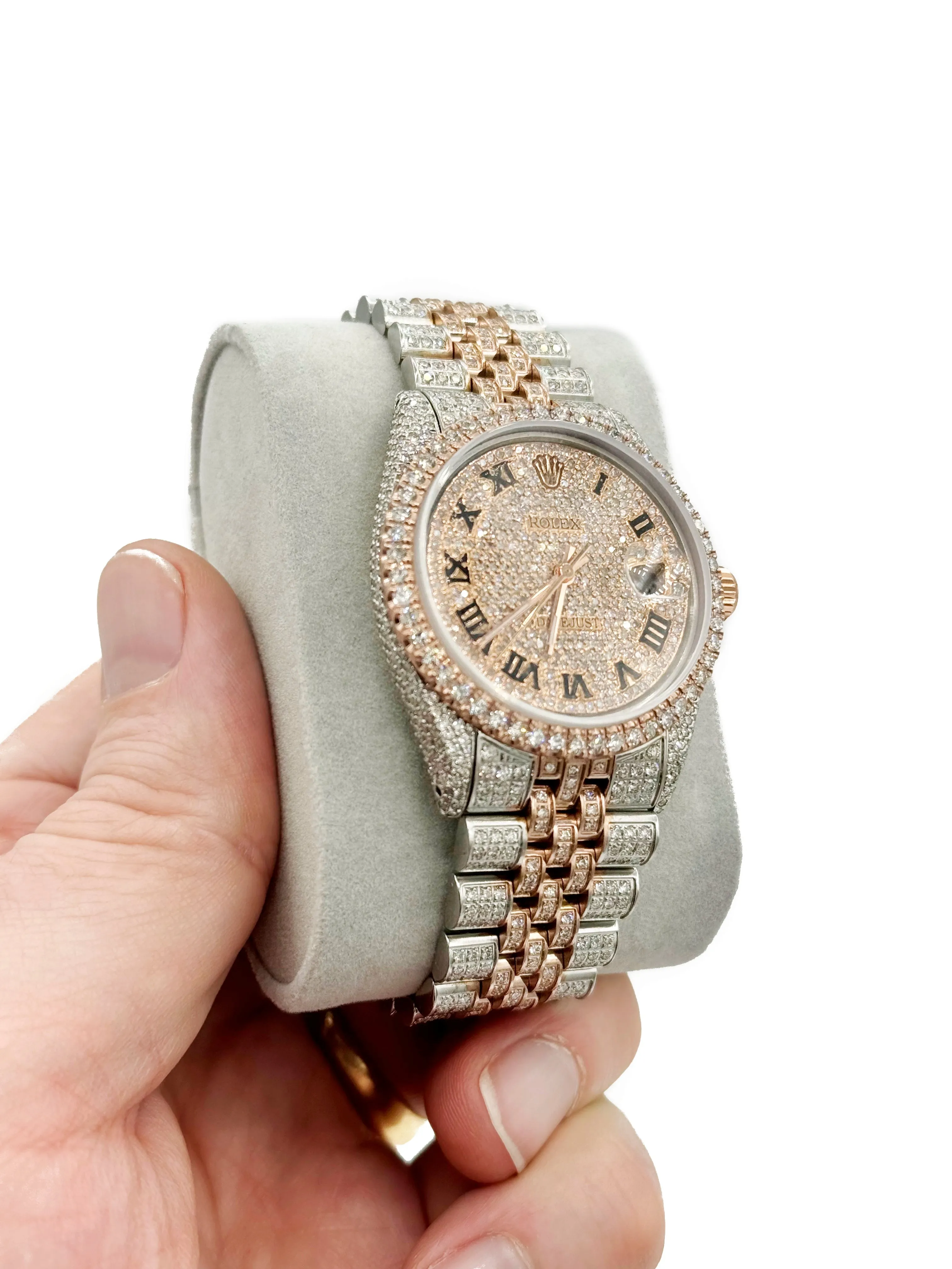 *NEW* Rolex Datejust 💎 Iced Out 36MM   Diamond Earrings 🔥 JTJ™