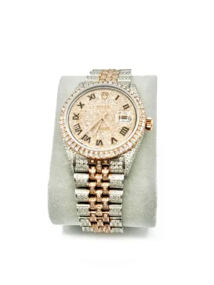 *NEW* Rolex Datejust 💎 Iced Out 36MM   Diamond Earrings 🔥 JTJ™