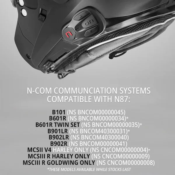 Nolan N87 Full Face Helmet - metal black/silver