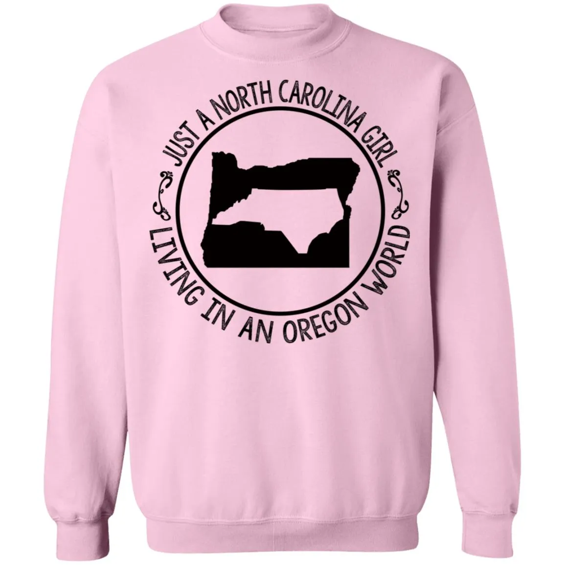 North Carolina Girl Living In Oregon World T- Shirt