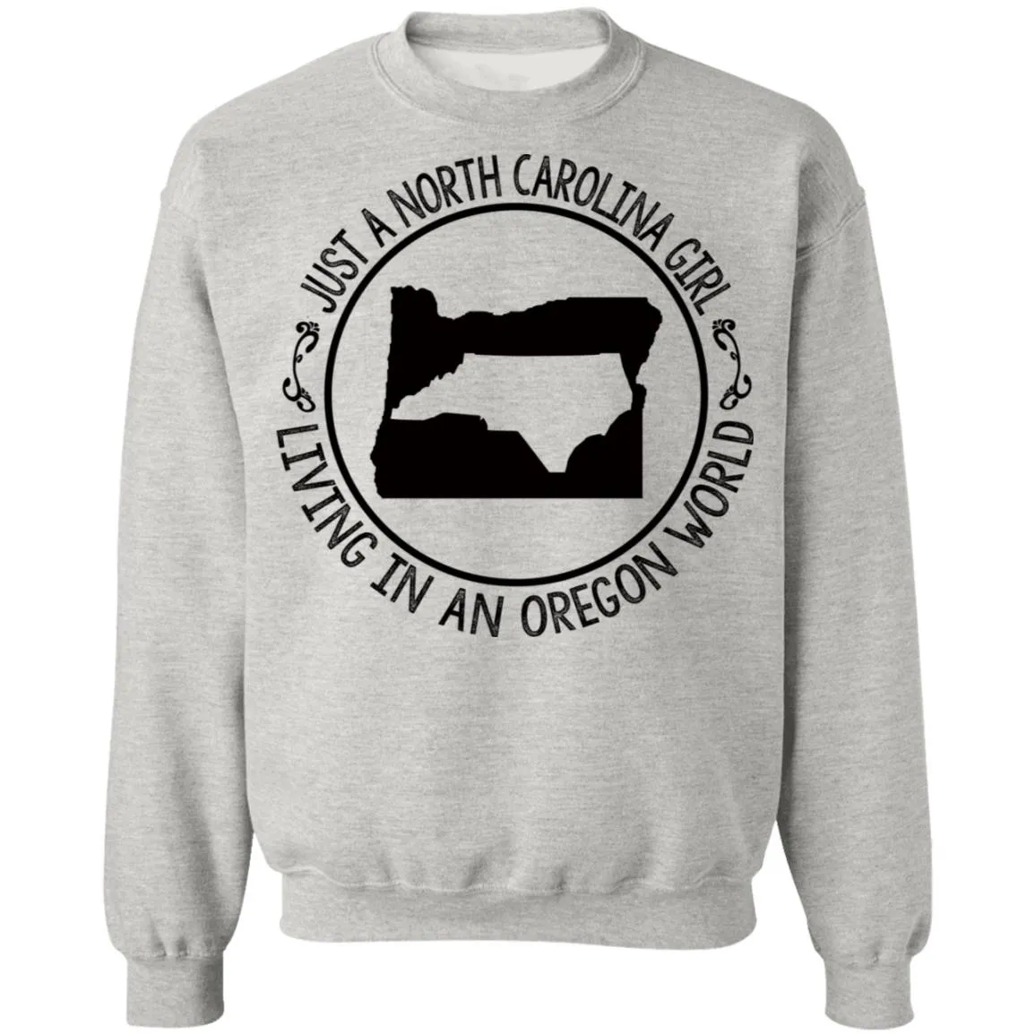 North Carolina Girl Living In Oregon World T- Shirt