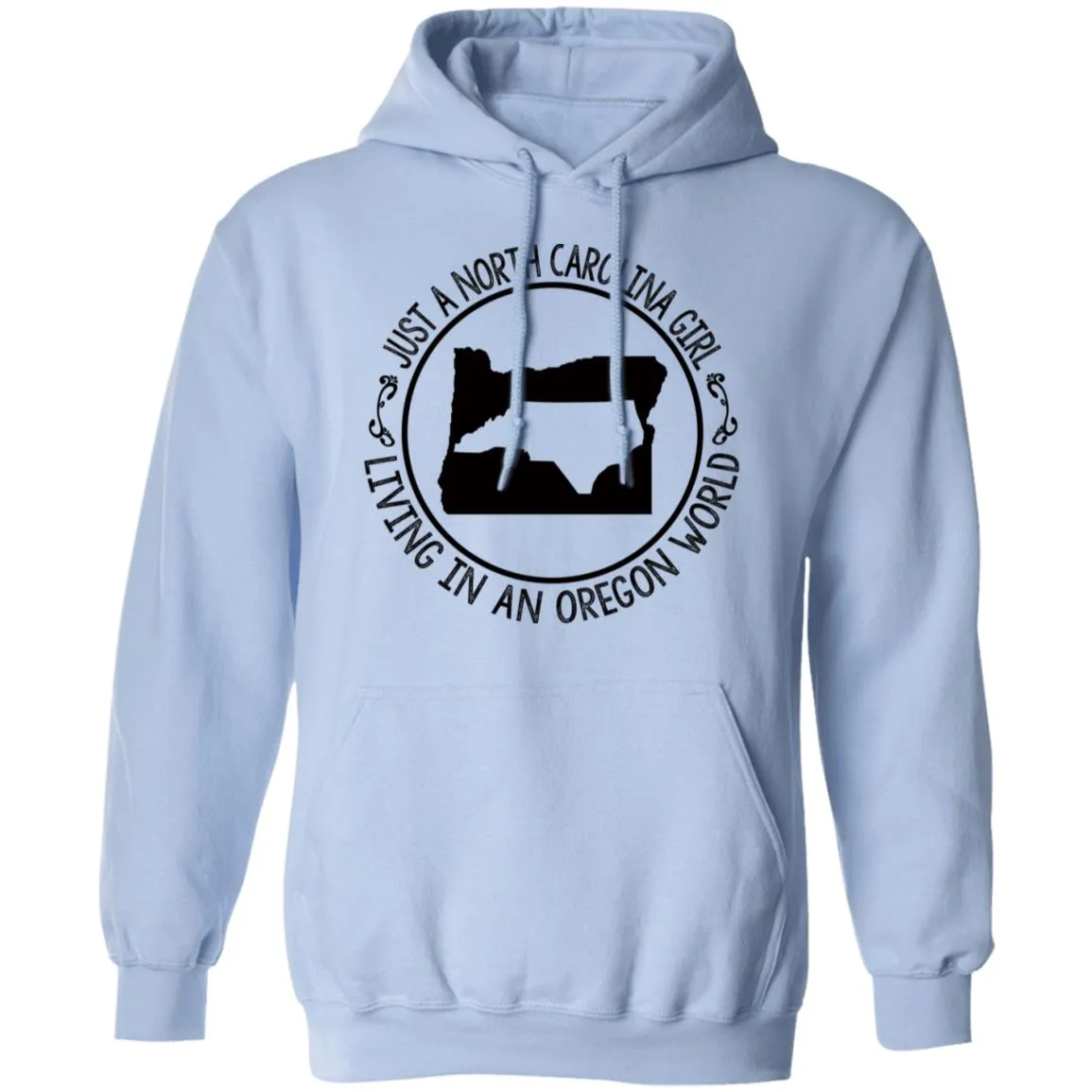 North Carolina Girl Living In Oregon World T- Shirt