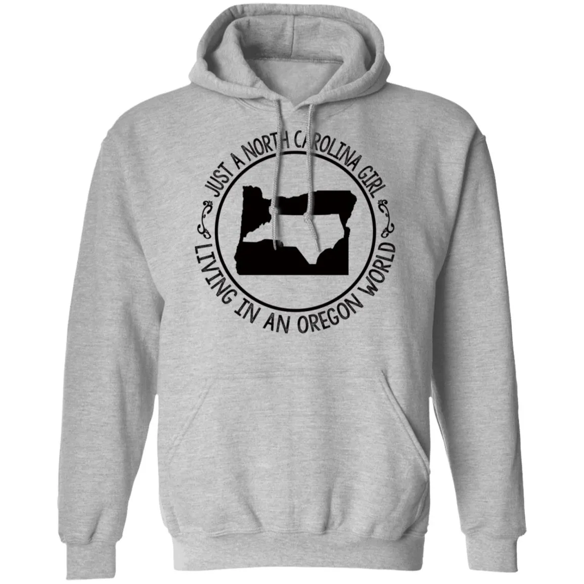 North Carolina Girl Living In Oregon World T- Shirt