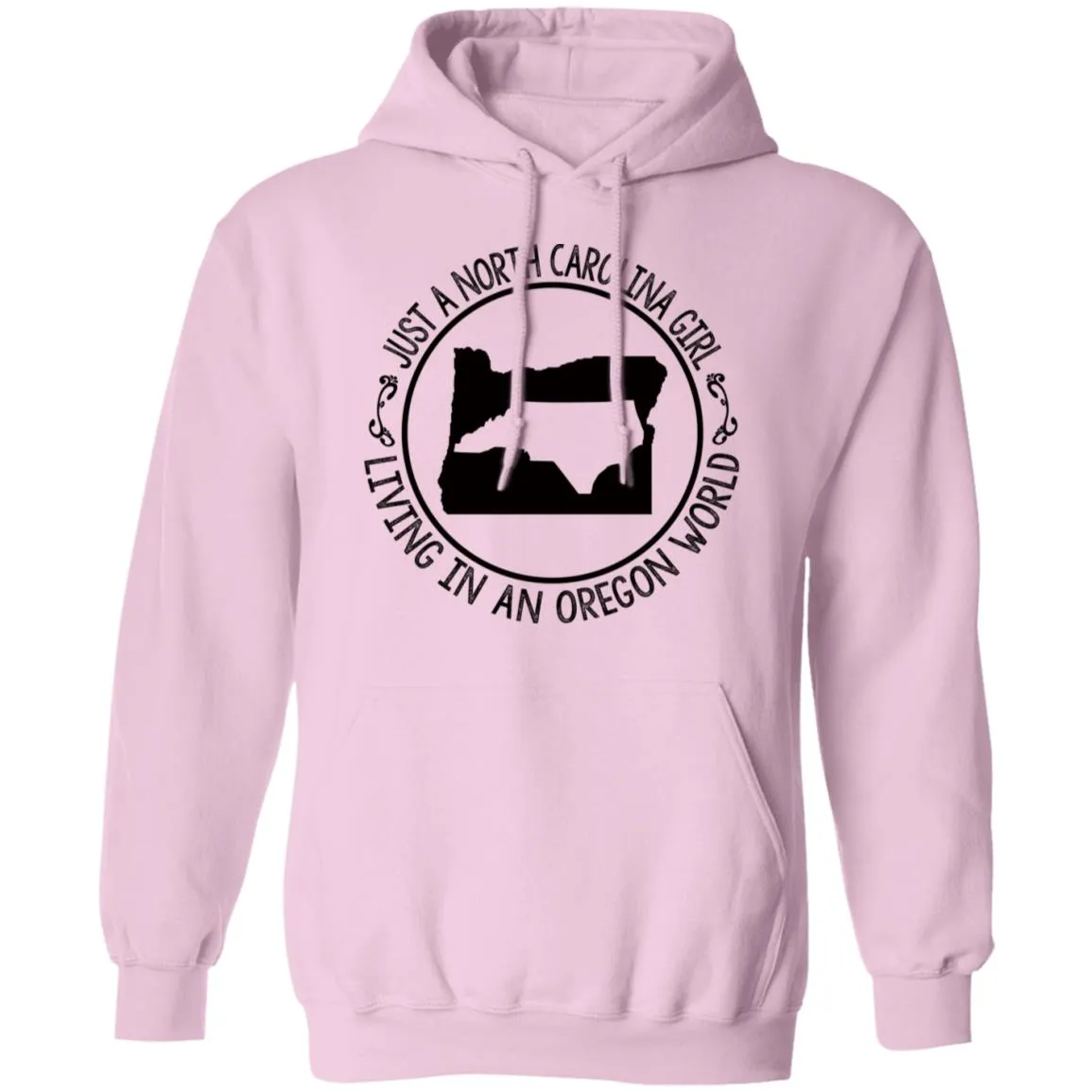 North Carolina Girl Living In Oregon World T- Shirt