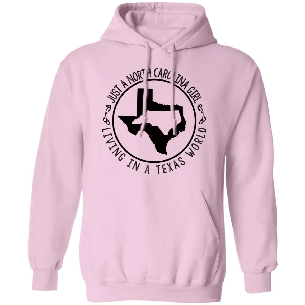 North Carolina Girl Living In Texas World T- Shirt