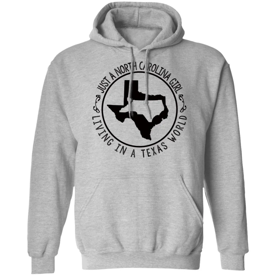 North Carolina Girl Living In Texas World T- Shirt